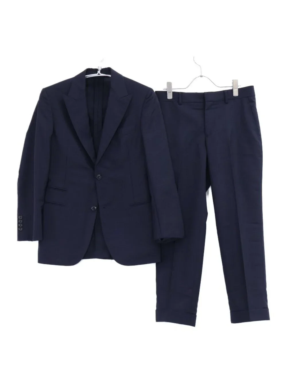 Hermes Mohair Wool Peak Lapel Single Jacket